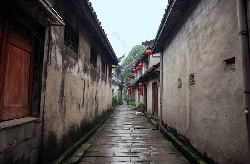 安徽省宏村民居巷道高墙摄影图,高清,摄影图,摄影图片,图片大全,摄影图免费下载